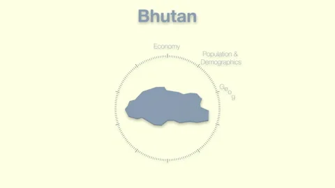 Bhutan MAP revealingmotion graphics data elements Stock Footage 339867748