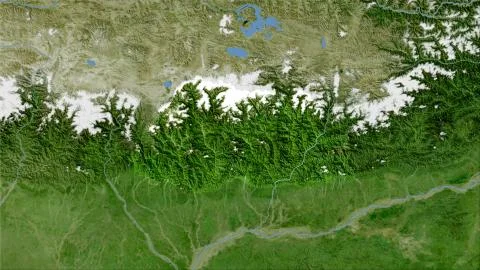 Bhutan, satellite B - raw data Stock Illustration