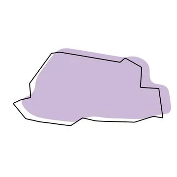 Bhutan simplified vector map Stock Illustration