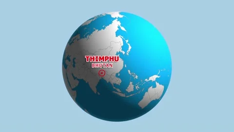 BHUTAN THIMPHU ZOOM IN FROM SPACE Stock Footage 177453501
