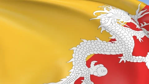 Bhutan Waving Flag Background Loop Stock Footage 317843248