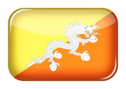 Bhutan web icon rectangle button Stockillustratie