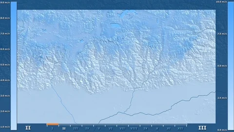 Bhutan - wind speed, raw data Stock Footage 92155765