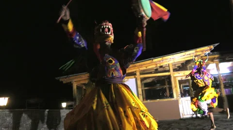 Bhutanese Dancers Stock-Footage 68753760