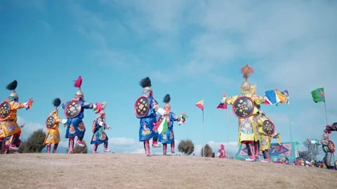 Bhutanese Mask Dance 2 Stock Footage 251459232