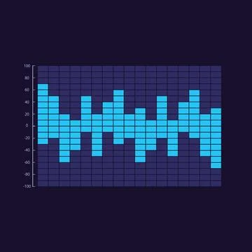 Bi-directional infographic chart design template for dark theme Stock Illustration