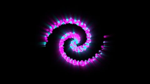 Bi-directional spiral particles 動画素材 96813322