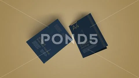 Bi Fold Brochure Mockup PSD Template