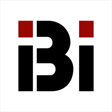 BI, IBI, BII initials geometric letter company logo Stock Illustration