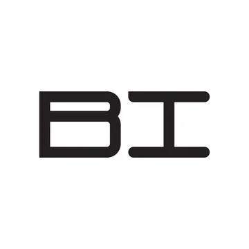 Bi initial letter vector logo icon Illustrazione stock