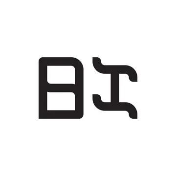 Bi initial letter vector logo icon Stock Illustration