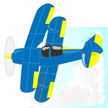 A bi plane isolated. Vector. Stock Illustration
