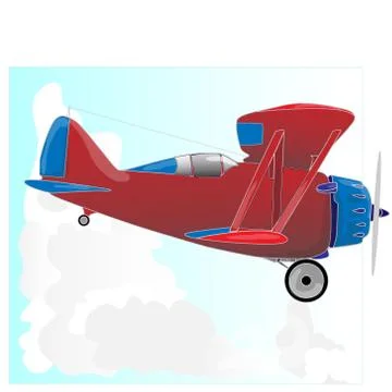 A bi plane isolated. Vector. Stock Illustration