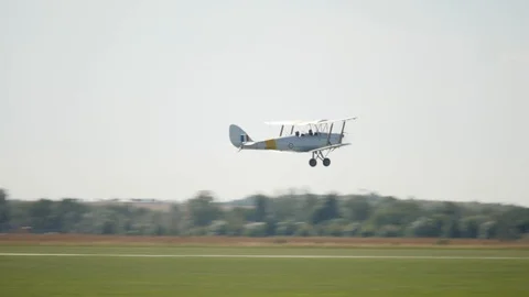 A bi plane takes off Stock Footage 115054662