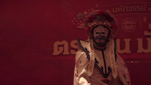 Bian Lian Performance, Face changing performing. Stock Footage 250515323