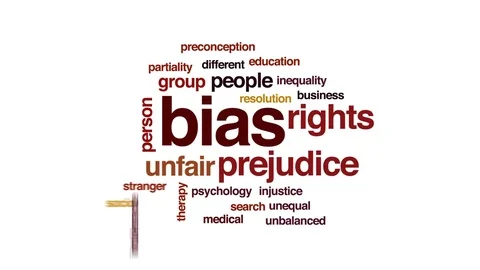 Bias animated word cloud, text design animation. Stock Footage 79776327