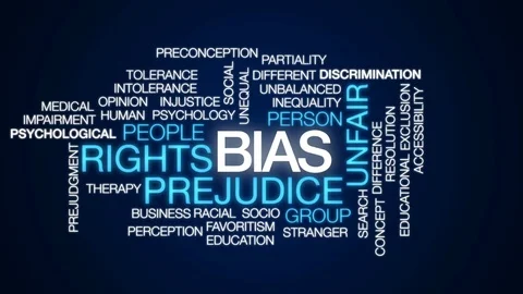 Bias animated word cloud, text design animation. Stock Footage 80212311