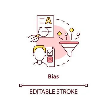 Bias concept icon Stock Illustration