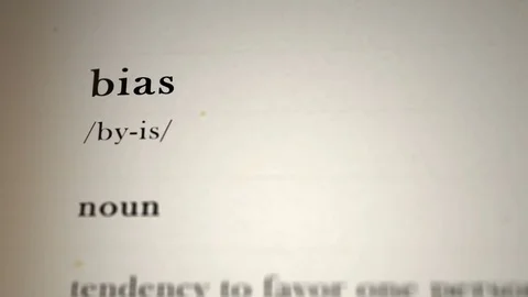 Bias Definition Stock Footage 71697850