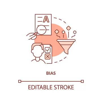 Bias orange concept icon Ilustración de archivo