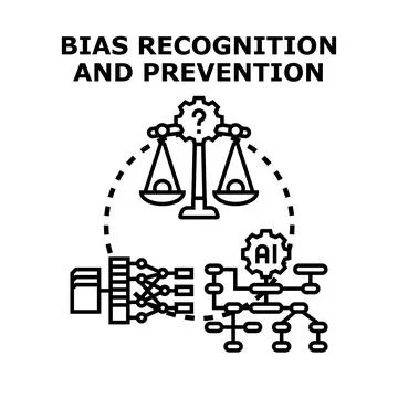 Bias recognition and prevention in data algorithms and ai イラスト素材