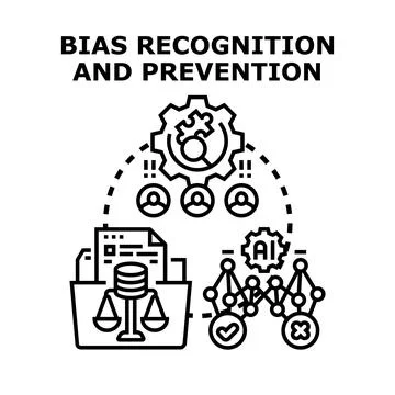 Bias recognition and prevention in decision making Stock Illustration