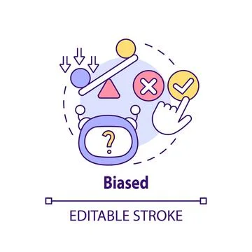 Biased concept icon Illustrazione stock