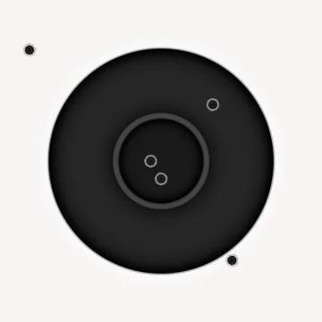 Biathlon target with five hits Stock Illustration