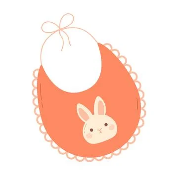 Bib for baby feeding. Flat vector illustration Stock Illustration