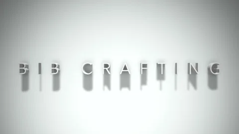Bib crafting 3D title animation white text on a white background Stock Footage 299702733