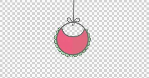 Bib hanging on alpha channel Stock Illustration