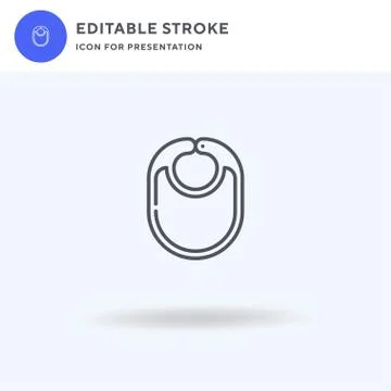 Bib icon vector, filled flat sign, solid pictogram isolated on white, logo Stock Illustration