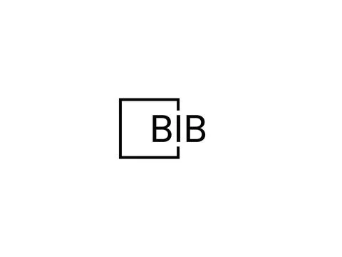 BIB letter initial logo design vector illustration Stock-Illustration