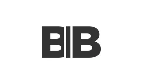 BIB logo design template with strong and modern bold text. Initial based ve.. Stock Illustration