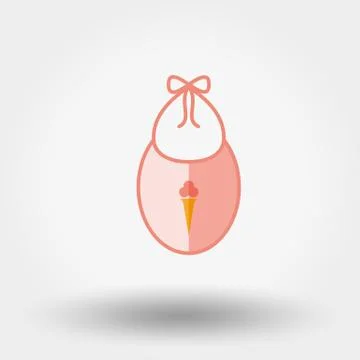 Bib. Newborn clothes Stock Illustration