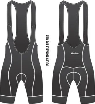 Bib Shorts Mockup Stock Illustration