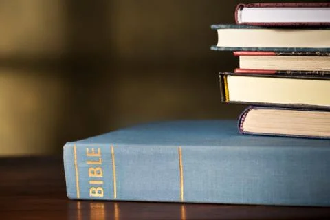 Bibble with books Stock Photos