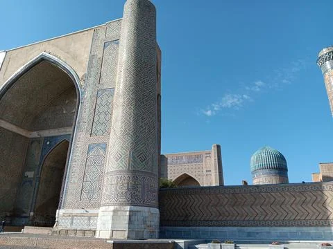 Bibi-Khanym Mosque in Samarkand Stock Photos