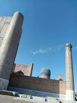 Bibi-Khanym Mosque in Samarkand Stock Photos