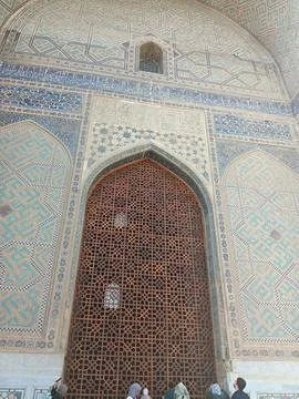 Bibi-Khanym Mosque in Samarkand Stock Photos