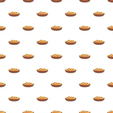 Bibimbap bowls seamless pattern on white background Stock Illustration