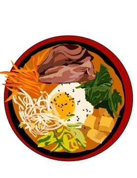Bibimbap Illustrazione stock