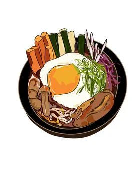 Bibimbap Illustrazione stock