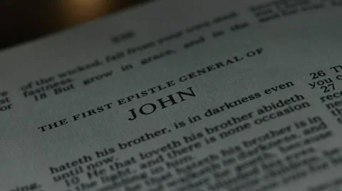 Bible-1 John Stock Footage 12290751