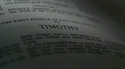 Bible-1 Timothy Video stock 12290683