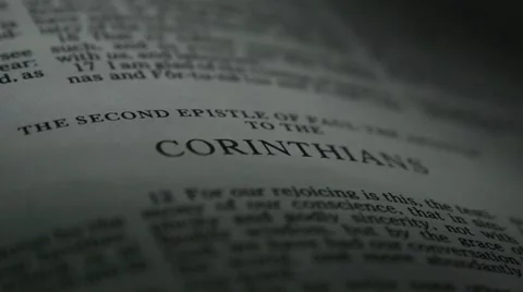 Bible-2 Corinthians Video stock 12290641