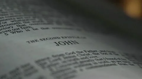 Bible-2 John Stock Footage 12290441