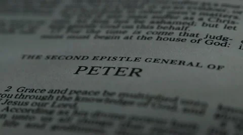 Bible-2 Peter Video stock 12290220
