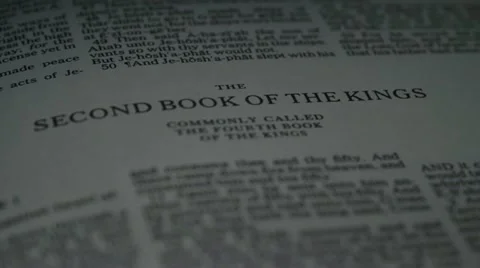 Bible-2nd Kings Stock Footage