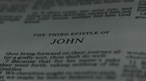 Bible-3 John Video stock 12290693